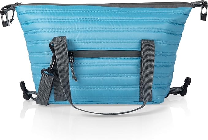 PICNIC TIME Midday Quilted Washable Insulated Lunch Bag, Soft-sided Lunch Box, Lunch Cooler Bag, (Sky Blue)