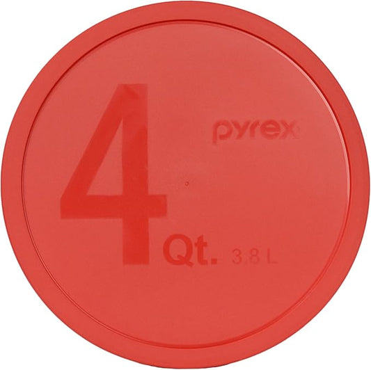 Pyrex (1) 322-PC Green, (1) 323-PC Orange, (1) 325-PC Blue, and (1) 326-PC Red Mixing Bowl Lids (FOR PYREX MIXING BOWLS ONLY) - Made in the USA