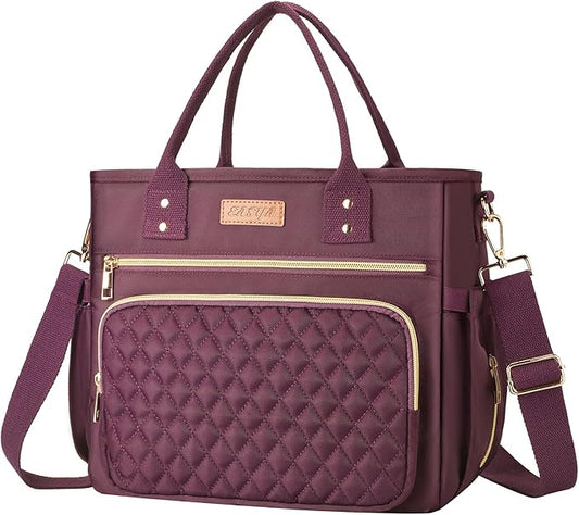 Large Women Lunch Bags for Work Insulated/Insulated Adult Lunch Box for Womens/Nylon Thermal Lunch Bag for Women/Leakproof Cooler Lunch Tote Bag with Storage Pocket (Mirage Purple)