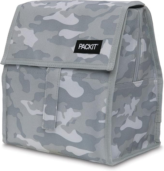 Freezable Lunch Bag, Tonal Camo Gray