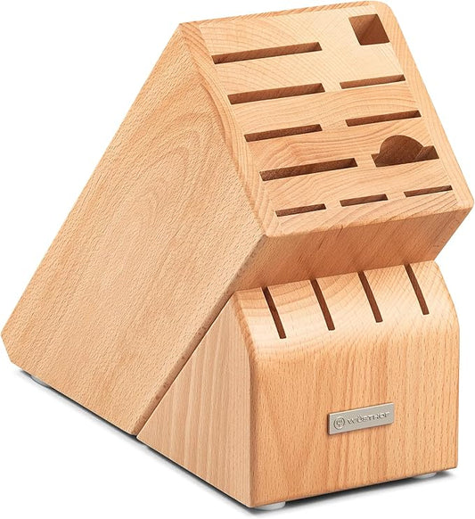 WÜSTHOF 15-Slot Natural Wood Knife Storage Block