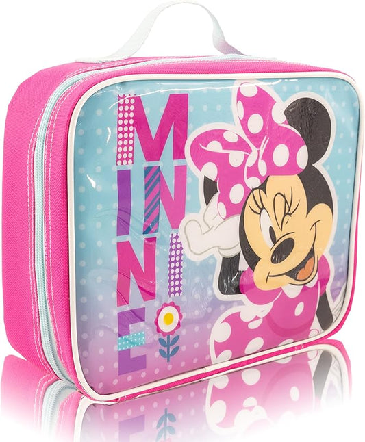 Disney Minnie Mouse Lunch Box for Kids | Insulated Lunch Bag Lunch Box for Girls, Boys, Unisex, Toddlers| Disney Minnie Mouse Pink Reusable Lunchbox