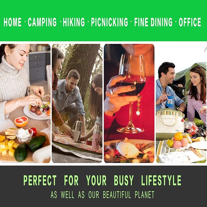 UPTRUST 2 Set Bamboo Cutlery Set Bamboo Travel Utensil Reusable Organic Bamboo Utensil Fork Knife Spoon Chopsticks Straw Cleaning Brush for Travel Picnic School Office（Black & Red）