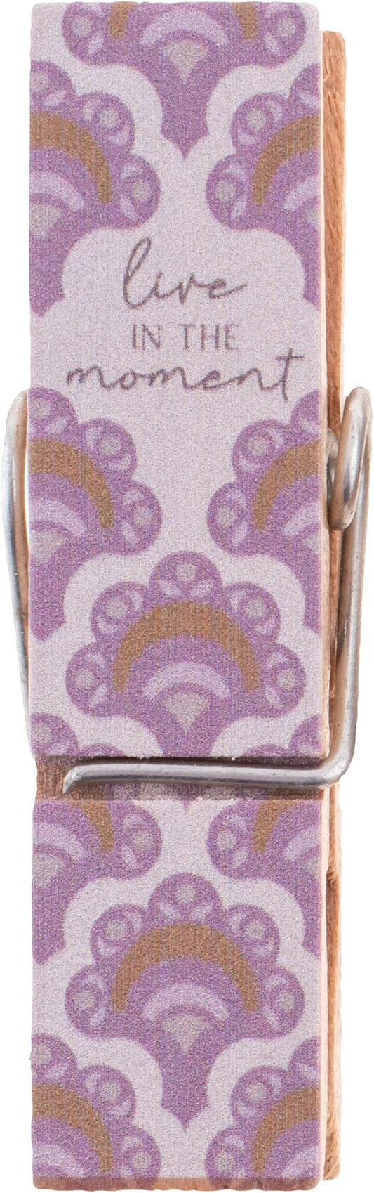 Karma Chip Clips - Bag Clips - Potato Chip Bag Clips - Colorful and Fun Bag Clips for Food and Storage - One Size - Lilac Patterns