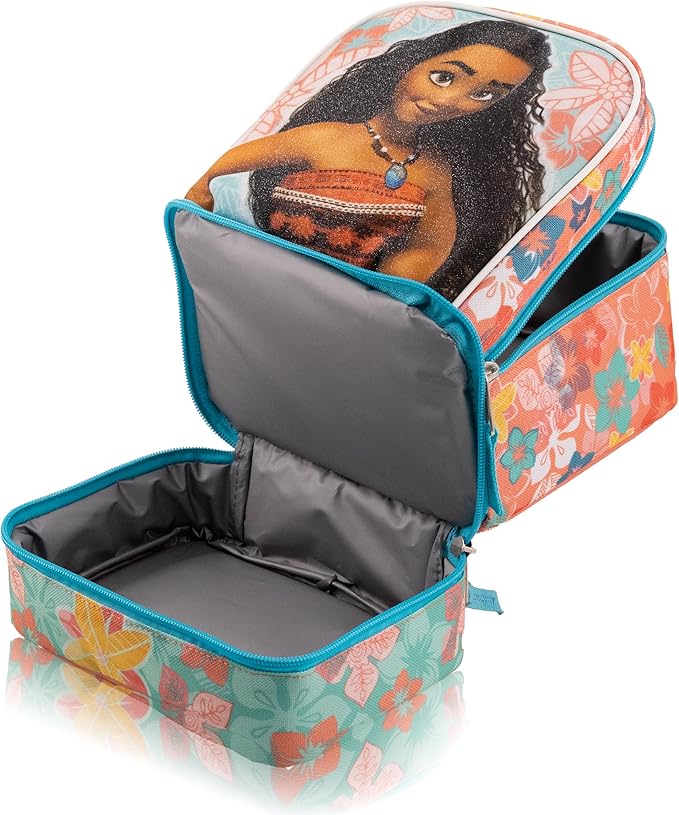 Disney Moana Lunch Box for Kids | Insulated Lunch Bag Lunch Box for Girls, Boys, Unisex | Moana Reusable Lunchbox