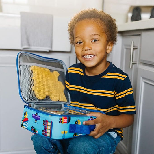 Wildkin Kids Ice Packs (4 Packs) for Boys & Girls, Perfect for Daycare & Preschool Slim & Reusable Ice Packs, Keep Lunches Fresh & Cool for School & Travel, Portable Ice Packs for Kids (Train)
