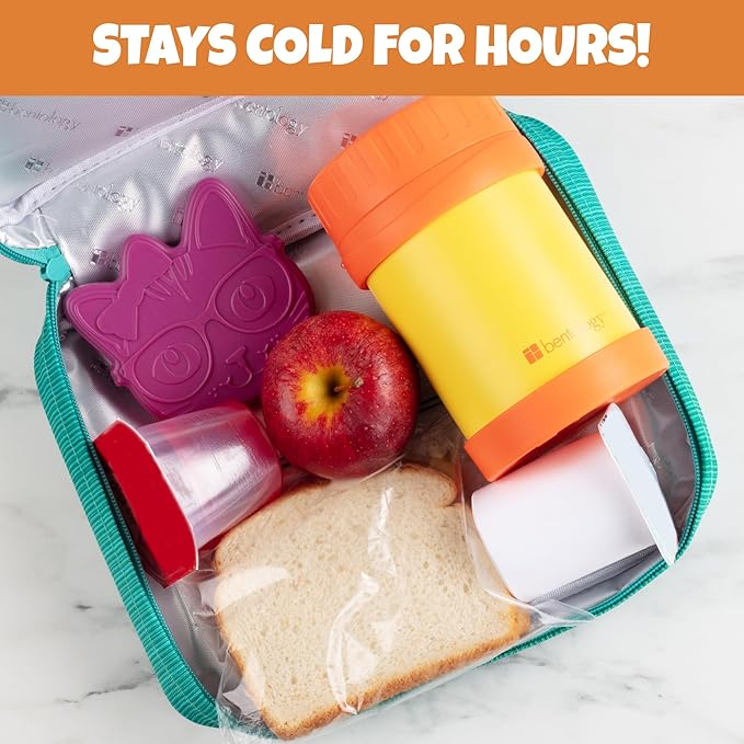 Kitty Reusable Hard Ice Pack- Set of 3- Fits Easily Inside Kids Lunch Box, Bento, Insulated Cooler Bag- Long Lasting Slim, Space Saving- Cool Freezer Packs Keep Food Cold For Hours- Back to School