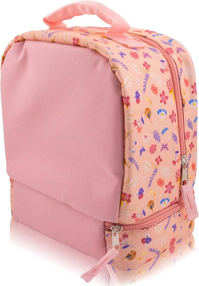 Fast Forward Disney Princess Lunch Box for Kids With Glitter | Insulated Lunch Bag Lunch Box for Girls, Boys, Unisex | Disney Princess Pink Reusable Lunchbox