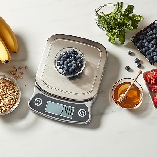 Eat Smart ESKS-10 Precision Elite Digital Kitchen Scale - 15 lb. Capacity, UltraBright Display and Stainless Steel Platform