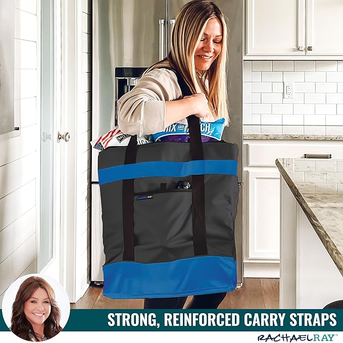 Rachael Ray Jumbo Chillout Thermal Tote, Insulated Soft Sided Cooler Bag