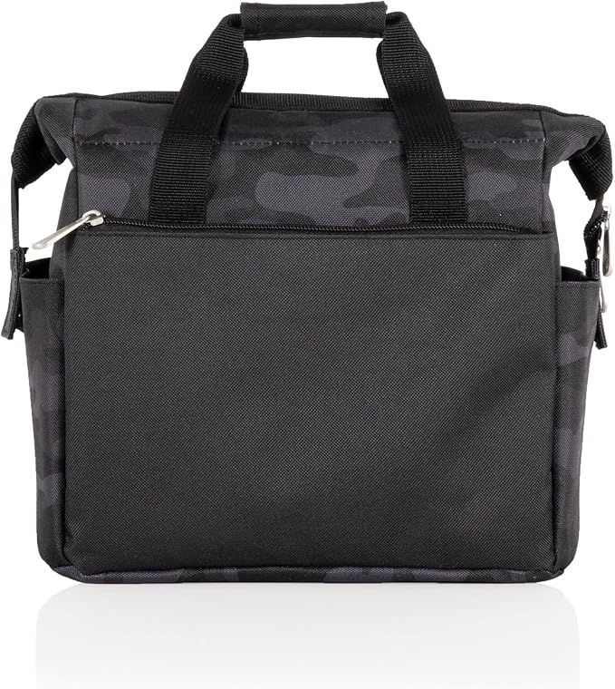 PICNIC TIME - On The Go Lunch Bag - Soft Cooler Lunch Box - Insulated Lunch Bag, (Black Camo)