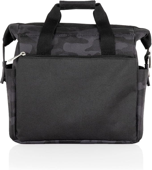 PICNIC TIME - On The Go Lunch Bag - Soft Cooler Lunch Box - Insulated Lunch Bag, (Black Camo)