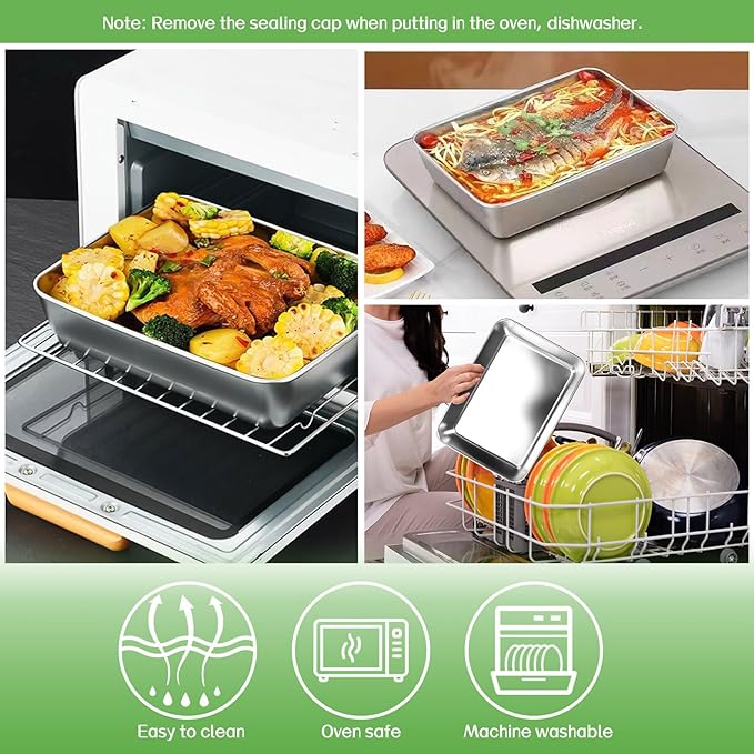 4pcs Stainless Steel Containers with Lids, Stainless Steel Food Storage, Snack Containers, Lunch Box for Office Travel