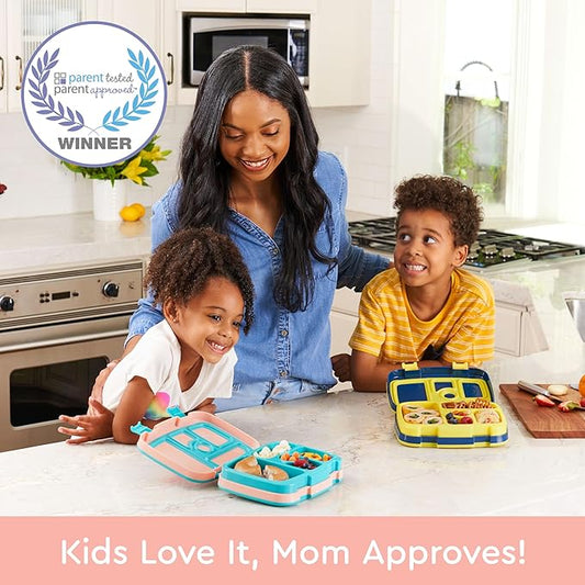 Bentgo Kids Prints Leak-Proof, 5-Compartment Bento-Style Kids Lunch Box - Ideal Portion Sizes for Ages 3-7, Durable, Drop-Proof, Dishwasher Safe, & Made with BPA-Free Materials (Llamas)