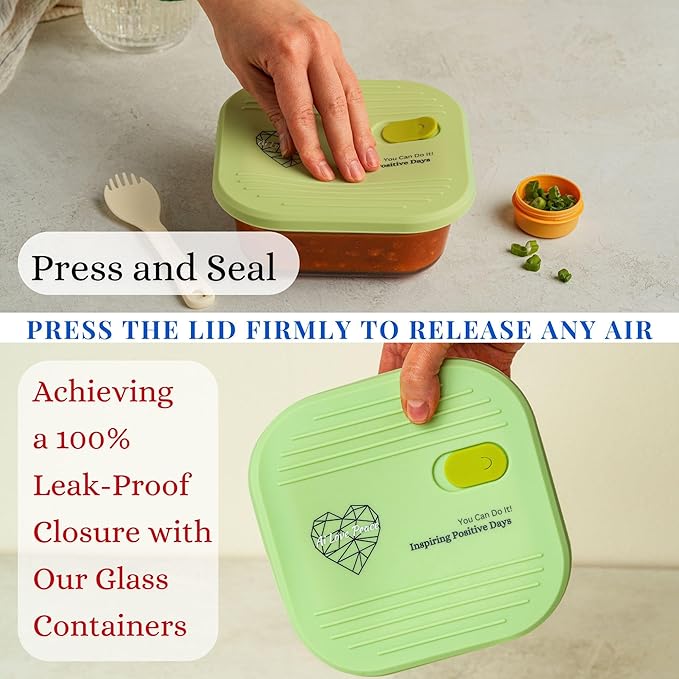 AI LOVE PEACE Ultimate Microwave Cooking Set for Busy Professionals - Ramen Bowl & Glass Meal Prep Container With Dual Lids