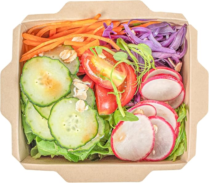 Restaurantware-Sustain 17 Ounce Sturdy Paper Take Out Boxes, 50 Disposable Take Out Food Containers - With PLA lining, Lids Sold Separately, Bamboo Paper Containers, Compostable, Click-Lock Design