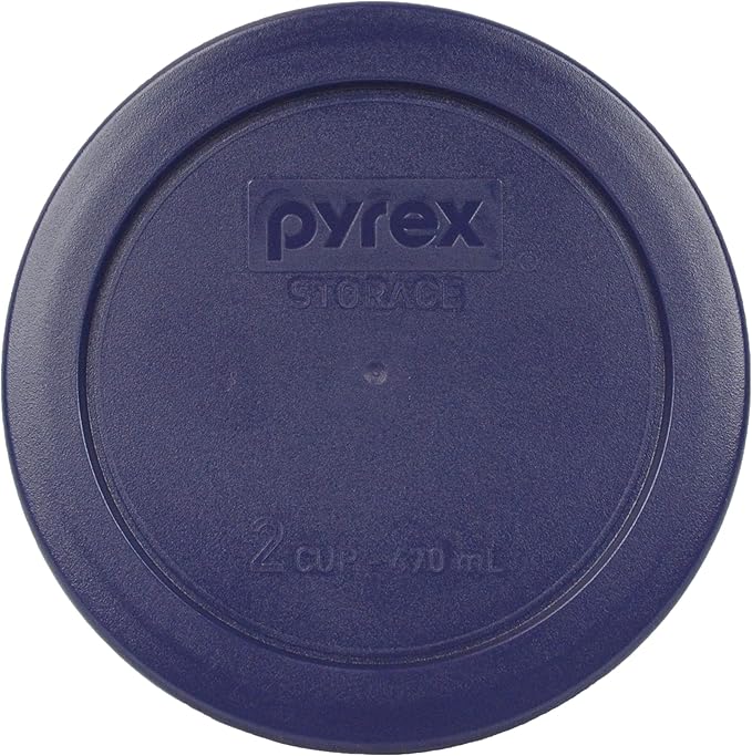 Pyrex Food Storage Plastic Replacement Lid Set (Cobalt Blue, Dark Blue)