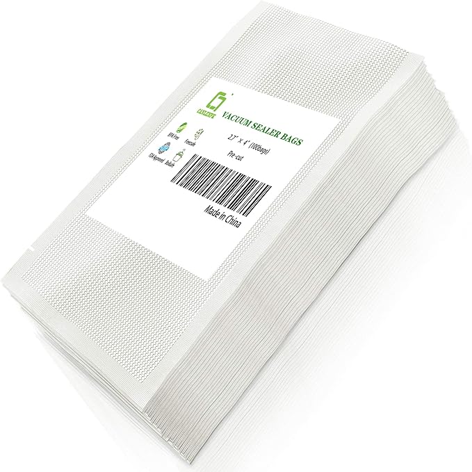 CANLENPK 2.7×4 Inch/7x10cm Mini Vacuum Sealer Bags,Small Precut Food Storage Bag,Seal Meal Snack Fruit Nut,Boil Steam Heat Freeze,Commercial Grade Heavy Duty Sealable Bags(100PCS, Transparent)