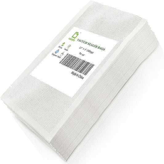 CANLENPK 2.7×4 Inch/7x10cm Mini Vacuum Sealer Bags,Small Precut Food Storage Bag,Seal Meal Snack Fruit Nut,Boil Steam Heat Freeze,Commercial Grade Heavy Duty Sealable Bags(100PCS, Transparent)