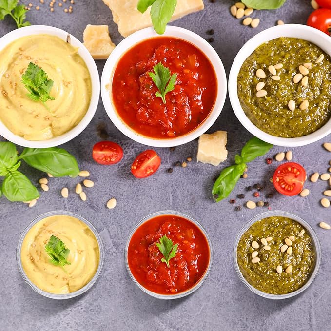 Gerrii 500 Count Plastic Disposable Portion Cups Without Lid Souffle Condiment Cups Small Sauce Containers Clear Mini Plastic Containers for Portion Control Meal Sample Dressing(2 oz)