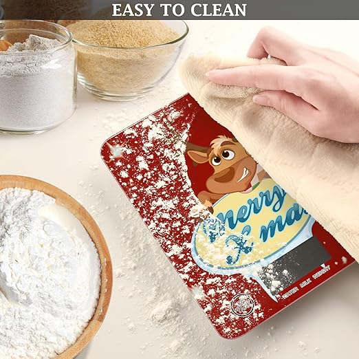 Food Scale Kitchen Scale Food Scales Digital Weight Grams and Ounces Small Electronic Food Scale for Baking Cooking Christmas Moose Reindeer