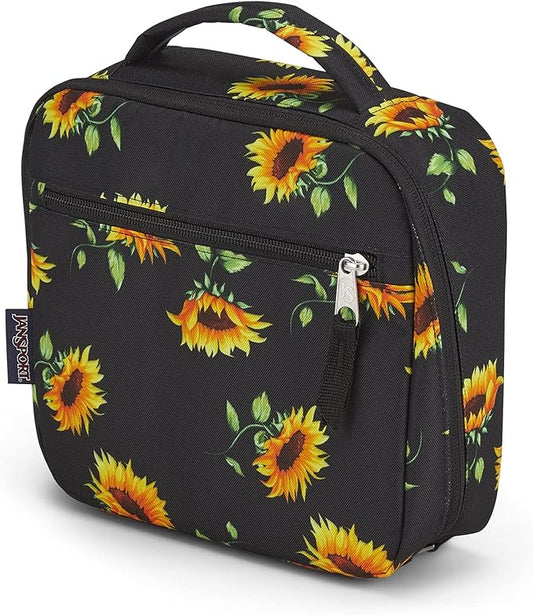 JanSport Lunch Break Insulated Cooler Bag - Leakproof Picnic Tote, Sunflower Black