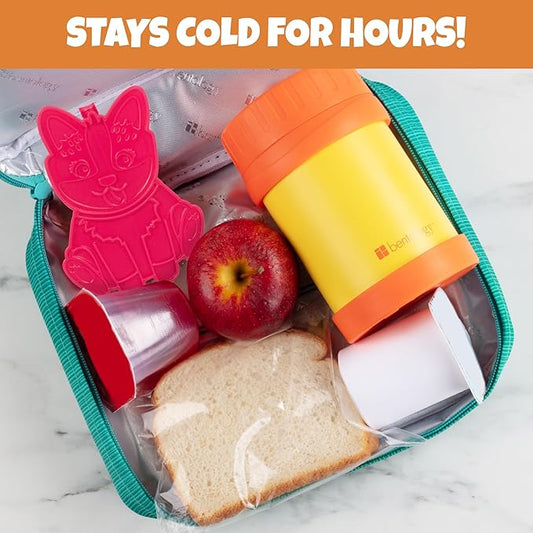 Corgi Reusable Hard Ice Pack Set of 3 - Fits Easily Inside Kids Lunch Box, Bento, or Insulated Bag- Long Lasting, Slim, Lightweight Design - Cool Freezer Packs Keep Food Cold For Hours- Cute XMAS Gift