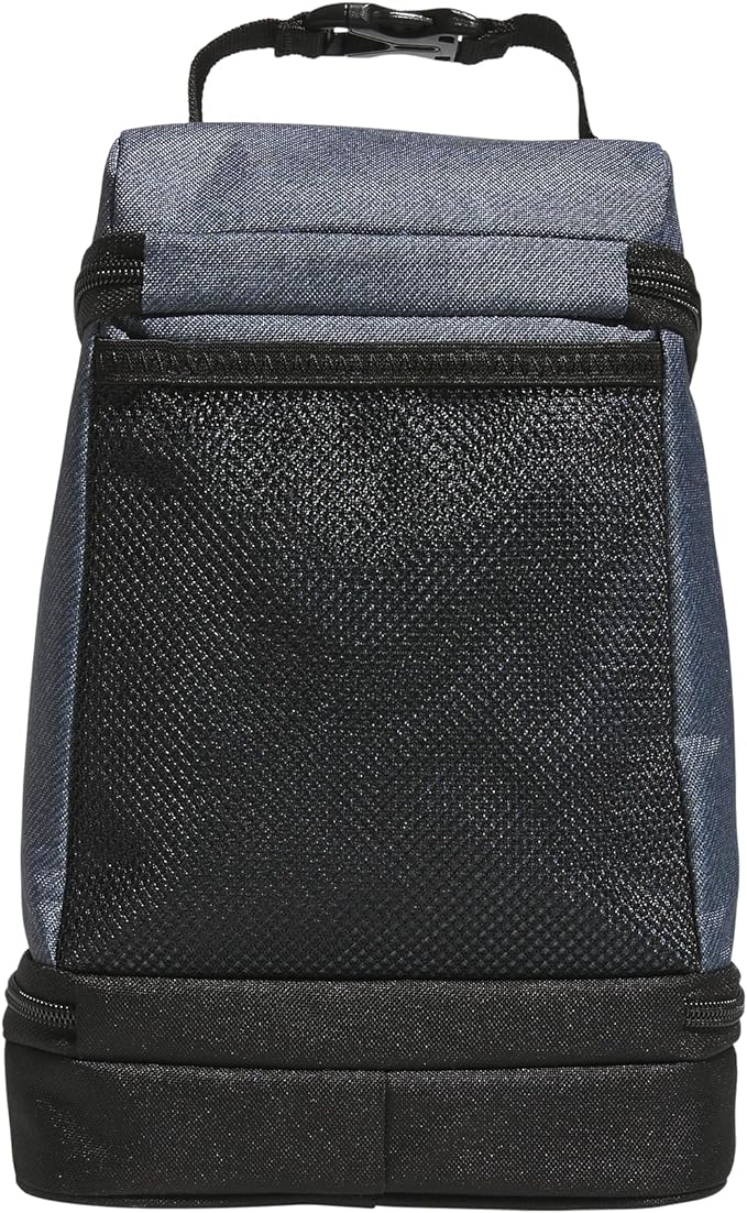 adidas Excel Lunch Bag, Cooler with Zipper, Pocket for Ice Pack, and Clip, Temperature Control Insulation, Twill Onix Grey/Black, One Size