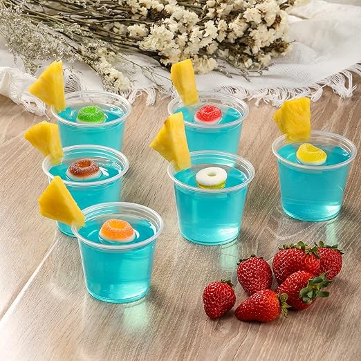 Portion Cups With Lids, 240 Sets - 5.5 oz Airtight, Stackable Souffle Cups, Salad Dressing & Sauce Containers for Lunch, Party, Trips