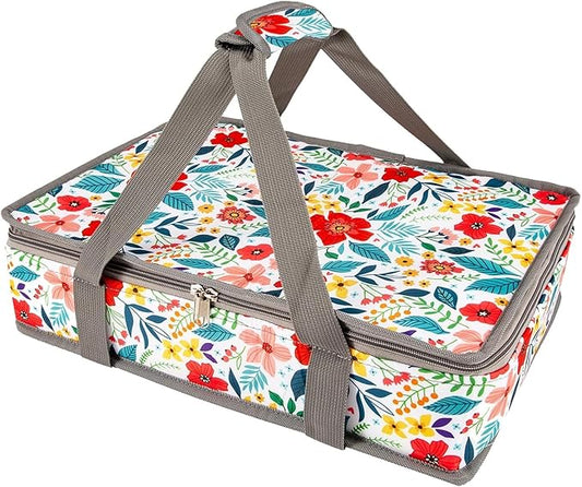 QEES Insulated Casserole Carriers for Hot or Cold Food,Casserole Dish Bag Carrying Case,Food Carrier Warmer Container Bag For Travel Picnic.Pioneer Woman Kitchen Stuff.Fits 9"x13" Baking Dish