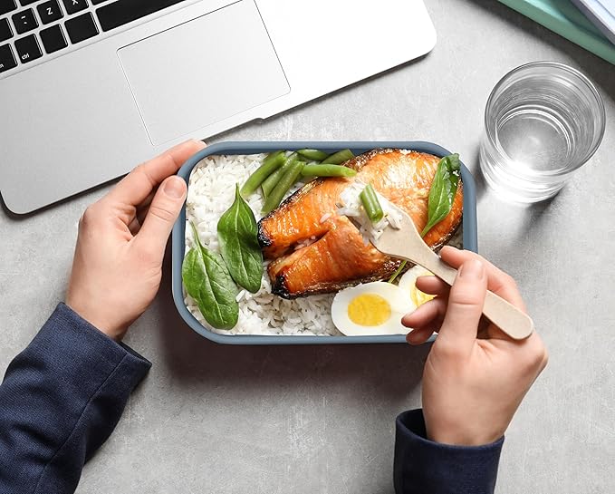 Perfect Portion 3-Pack Silicone Bento Boxes - Leakproof, Single-Compartment Lunch Containers, BPA-Free, Dishwasher, Oven & Fridge Safe, Dry Erase Marker Friendly- Tan, Green, Blue