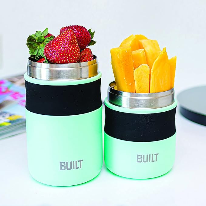 BUILT 10 Ounce Vacuum Insulated Food Jar Tumbler Double Wall, Black