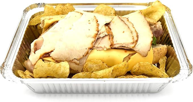 (60 Pack) Premium 2.5-LB Takeout Pans with Lids - 8.6" x 6.1" x 2" l Heavy Duty Disposable Aluminum Foil for Catering Party Meal Prep Freezer Drip Pans BBQ Potluck Holidays