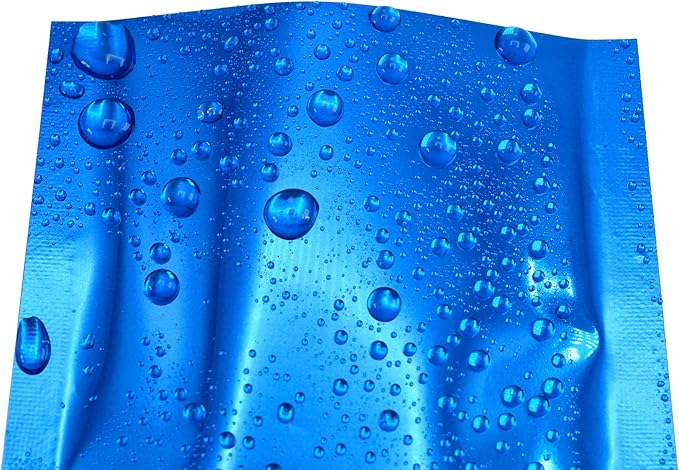 QQ Studio 100 PCS Metallic Mylar Foil Open Top Sealable Bags (8x12cm(3.1x4.7"), 100x Dark Blue)