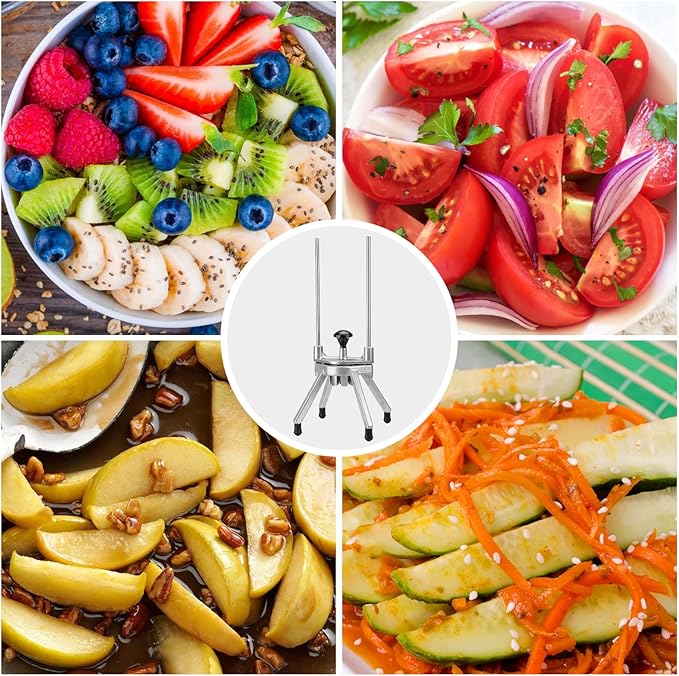 Commercial Easy Wedger 8 Wedger Fruit Lime Slicer Cutter Stainless Steel Blade Commercial Vegetable Chopper Dicer Lemon Cutter for Home Bar Restaurant Lemons Limes Tomatoe Potatoe