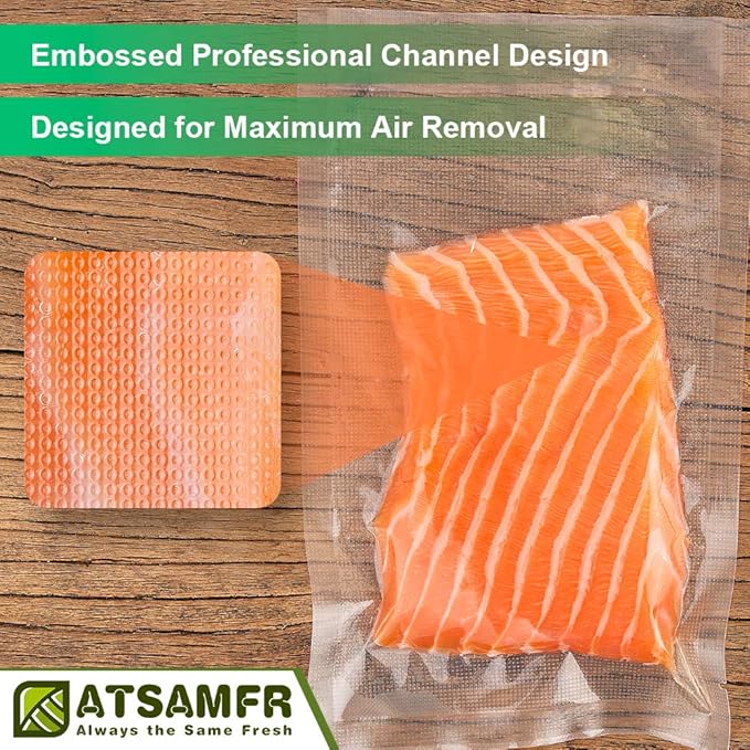 8 Pack 8"x20'(4Rolls) and 11"x20' (4Rolls) Vacuum Sealer Bags Rolls with BPA Free,Heavy Duty,Great for Vac storage or Sous Vide Cooking