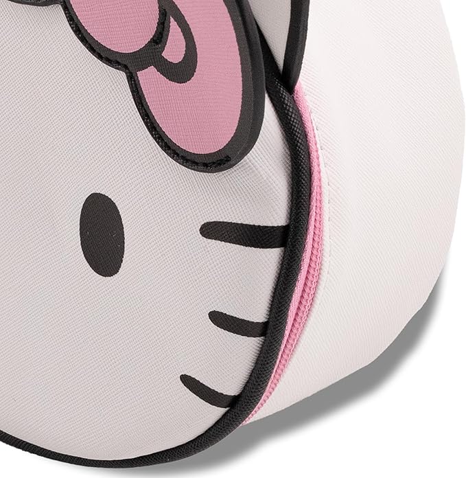 Fast Forward Sanrio Hello Kitty Lunch Box for Kids | PU Leather Insulated Lunch Bag Lunch Box for Girls, Boys, Unisex, Toddlers | Hello Kitty White Reusable Lunchbox