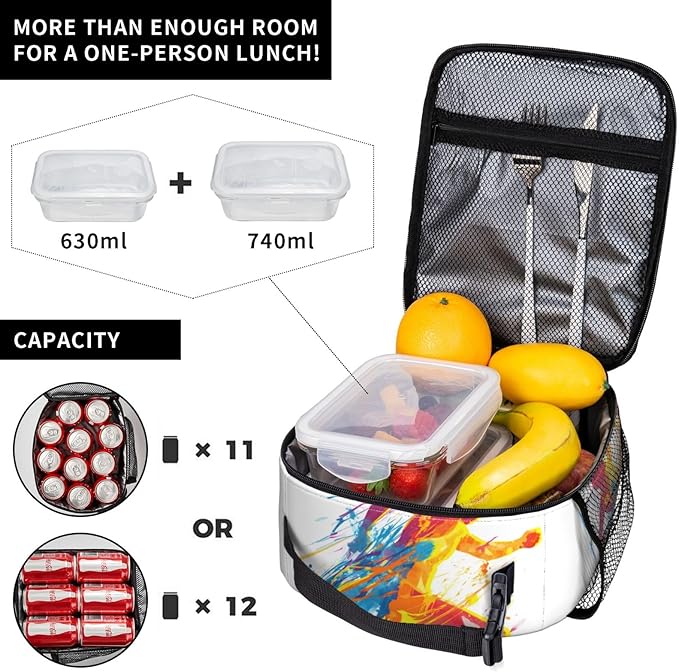 Insulated Lunch Box for Kids Boys Girls, Reusable Lunch Bag for School, Office, Work, Picnic, Travel, Sport Runner Lunch Box
