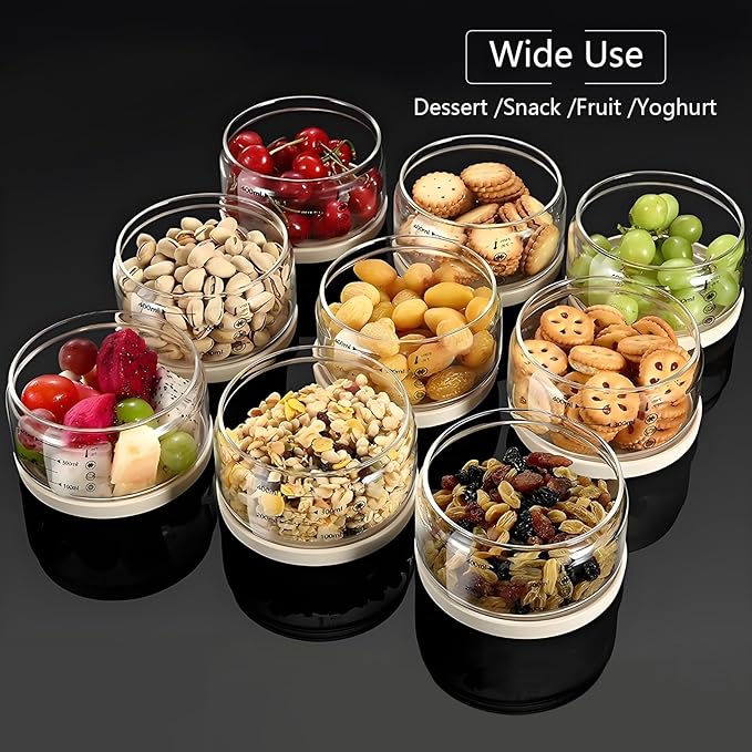 16 oz Glass Container with Silicone Lid,Glass Food Storage Container-Clear,Meal Prep Containers, Glass Freeze Bowls, Microwave Safe (2pcs)