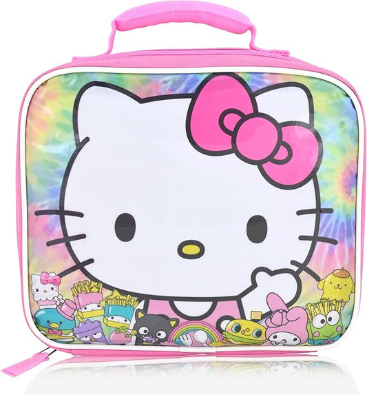 Fast Forward Sanrio Hello Kitty Lunch Box for Kids | Insulated Lunch Bag Lunch Box for Girls, Boys, Unisex | Hello Kitty and Friends Pink Reusable Lunchbox