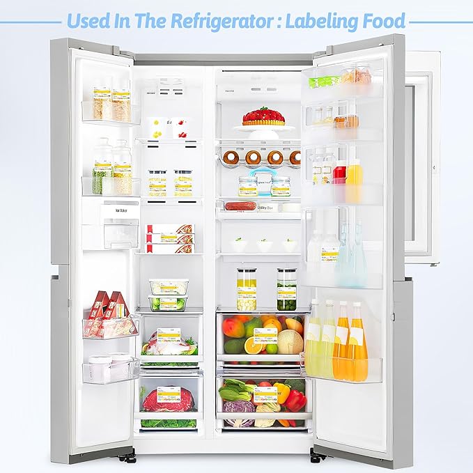 Restaurant Quality Shelf Life Food Rotation Labels Vinyl, 2” x 3” Self-Adhesive Removable Freezer Food Labels, Perfect for Reusable Containers, Easy to Remove, Food Safety Date Sticker (10 PCS)
