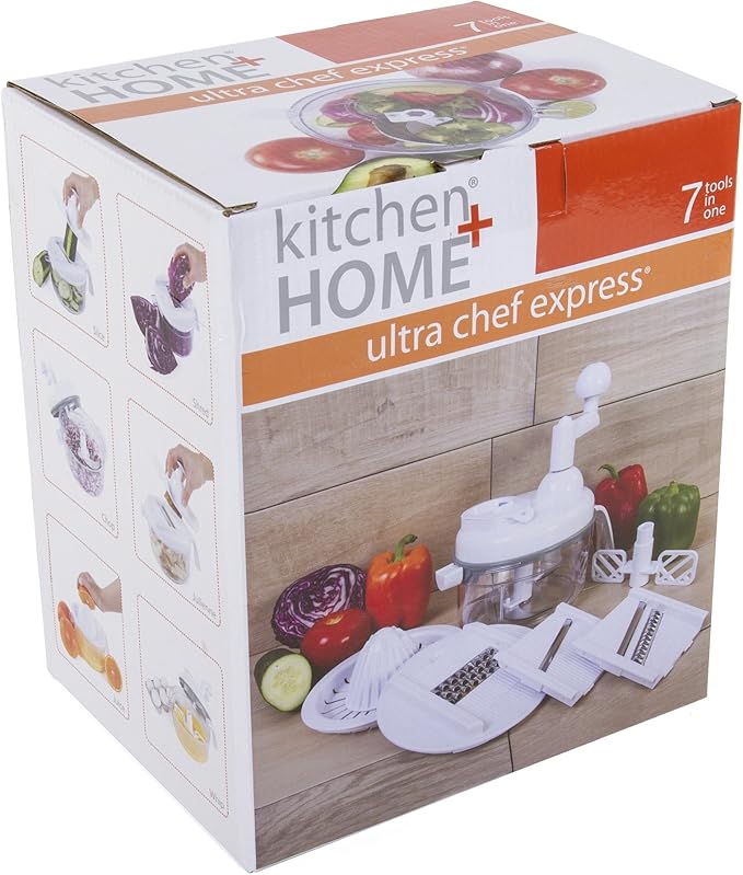 Food Chopper - 7 in 1 Chopper, Mixer, Blender, Whipper, Slicer, Shredder, Julienne and Juicer