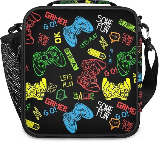 Lunch Bag Personalized Game Controller Lunch Bag Insulated Lunch Bag Reusable Lunch Box Picnic Travel Lunch Tote Bag Snack Bag