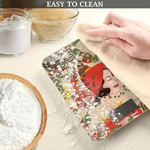 Food Scale Kitchen Digital Scale Food Ounces and Grams Dieting Baking Cooking Waterproof Glass Panels LCD Display,4 Units Scale Tare Function 1997
