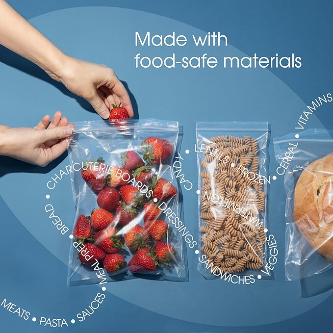 Spartan Industrial - 5” X 7” (200 Count) 2 Mil Clear Reclosable Zip Plastic Poly Bags with Resealable Lock Seal Zipper