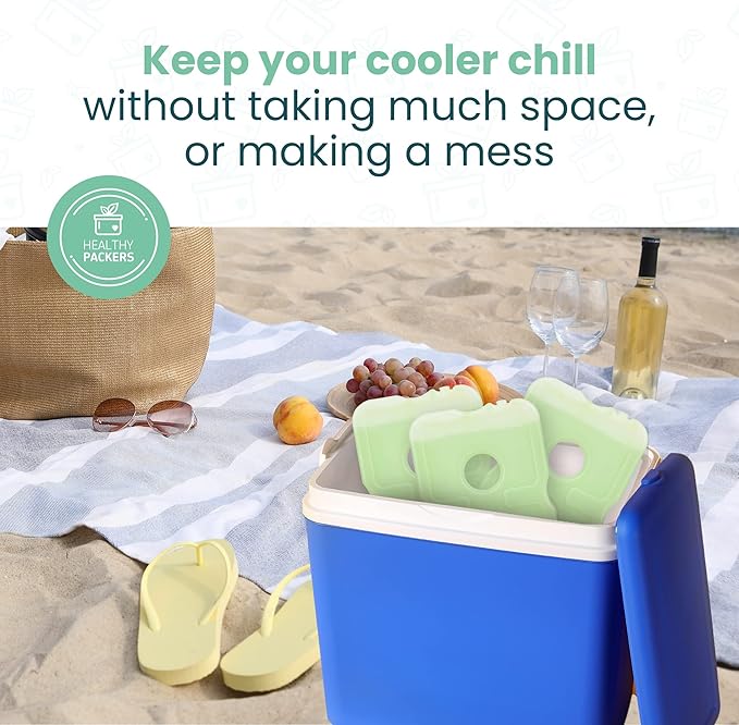 Healthy Packers Cool Pack, Slim Long-Lasting Ice Packs - Great for Coolers or Lunch Box