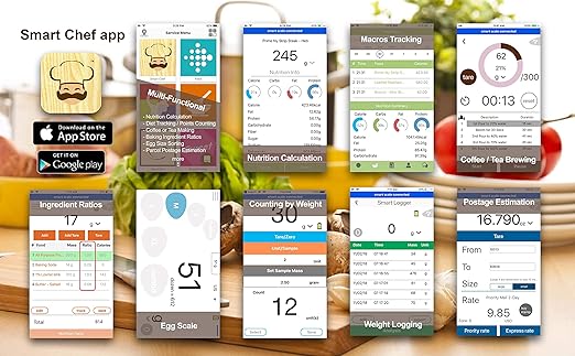 Reflex 500g / 0.01g Digital Pocket Wireless Smart Food Kitchen Scale Grams and Ounces USB Rechargeable, Portable, Accurate, Metal Stainless Steel Surface, Keto Calculator, Baking, Counter, Reloading