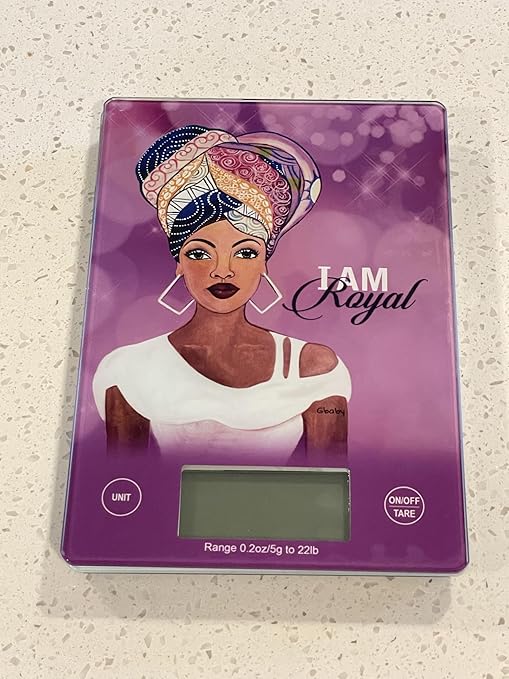 Digital Kitchen Scale for African American Women, in Grams, Ounces, Milliliters & Pounds, LCD Display, for Meal Prep, Cooking and Baking