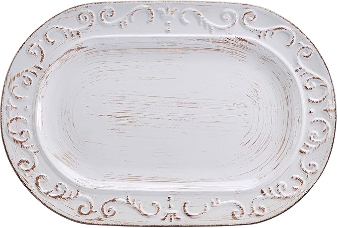 Pfaltzgraff Trellis Serving Platter, 13.75 inch, White