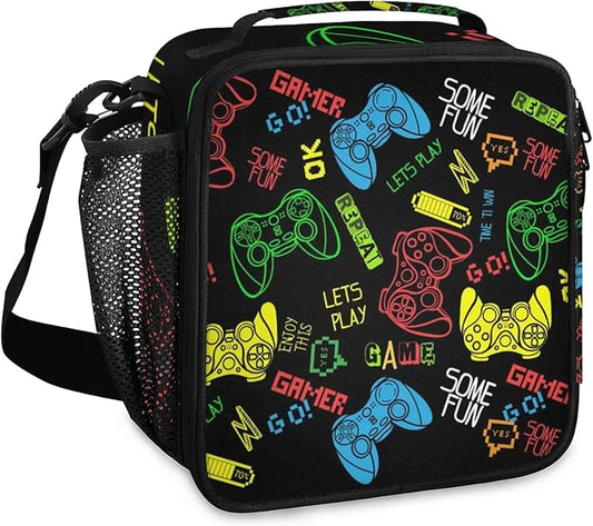 Lunch Bag Personalized Game Controller Lunch Bag Insulated Lunch Bag Reusable Lunch Box Picnic Travel Lunch Tote Bag Snack Bag